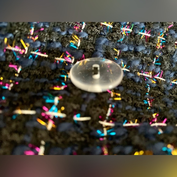 NWOT House of Harlow Double Breasted Button Blue Tweed Blazer Jacket Sz. Small - Picture 3 of 16